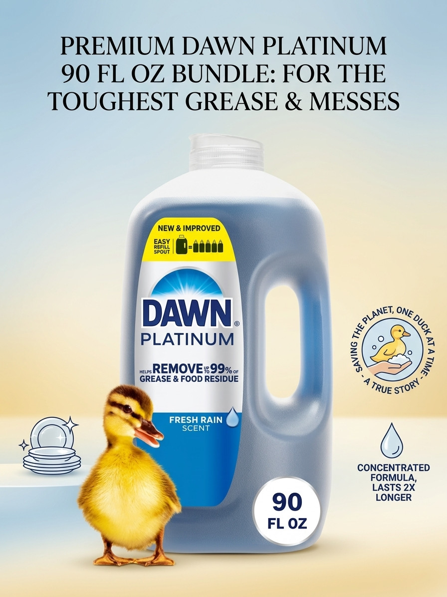 Dawn Platinum Dishwashing Liquid Dish Soap, Refreshing Rain 90 fl. oz.