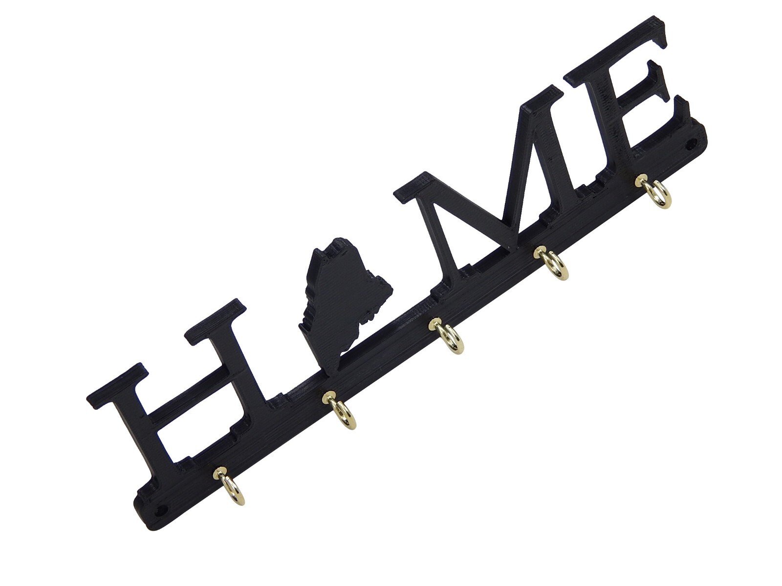 Maine Home State Shape Key Holder Hanger Rack Hooks Housewarming Wall Gift