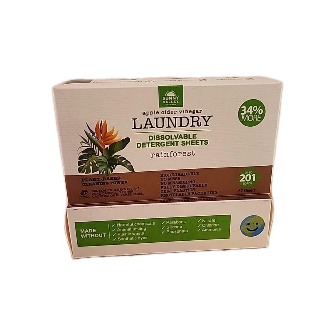 Dissolvable Laundry Sheets Sunny Valley Orchard 400 Loads RAINFOREST New !!!