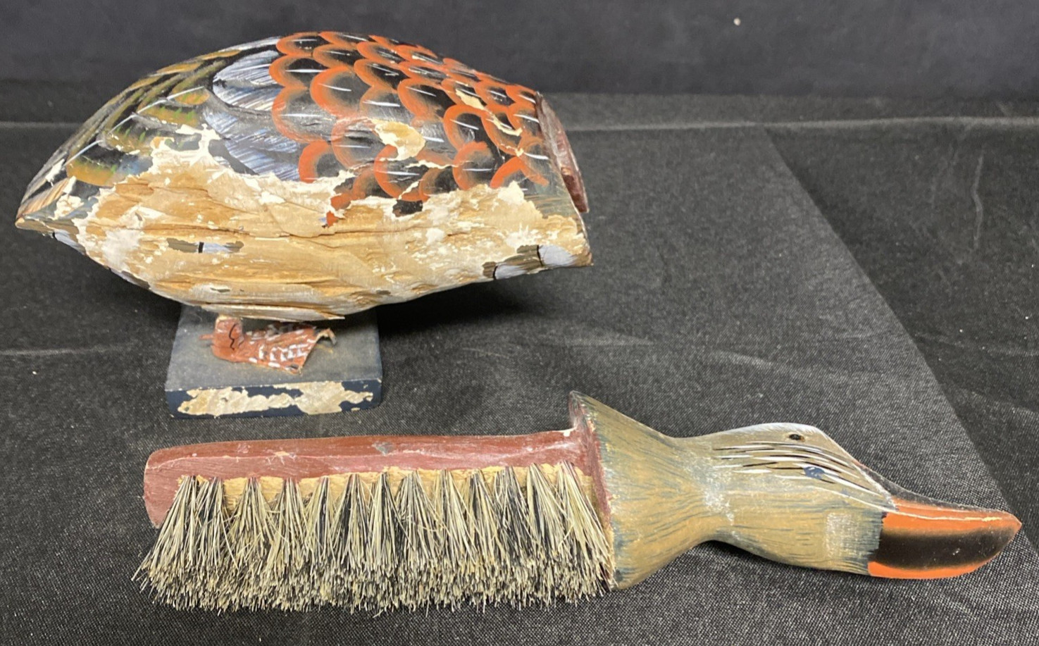 Duck-Shaped Vintage Brush And Holder- The Peoples Republic Of China