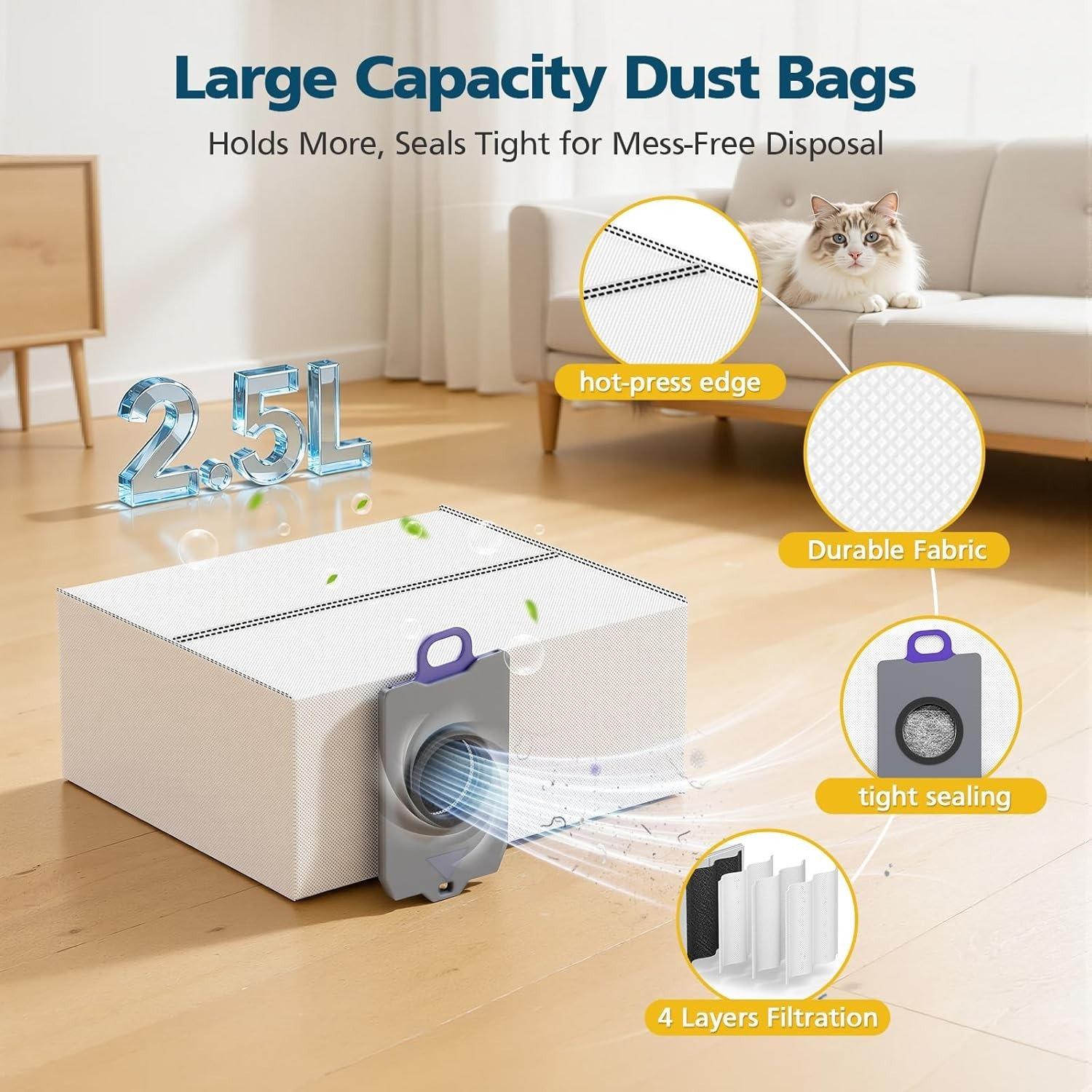 20 Pcs Accessories Kit for Narwal Freo Z10 Ultra/Narwal Freo Z10 Robot Vacuum Cl