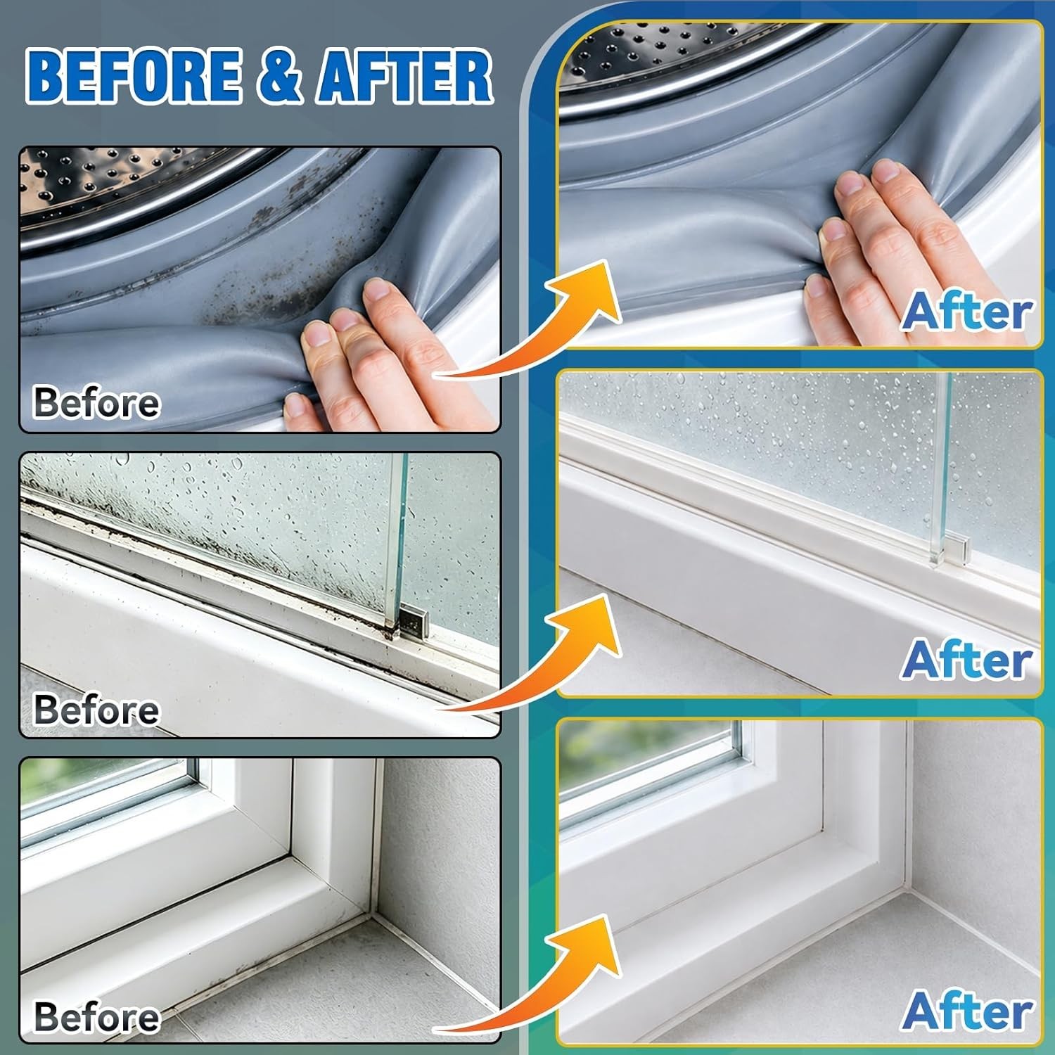 Mold Stain Cleaner Gel for Bathroom Kitchen Washer Grout Tile Home Use