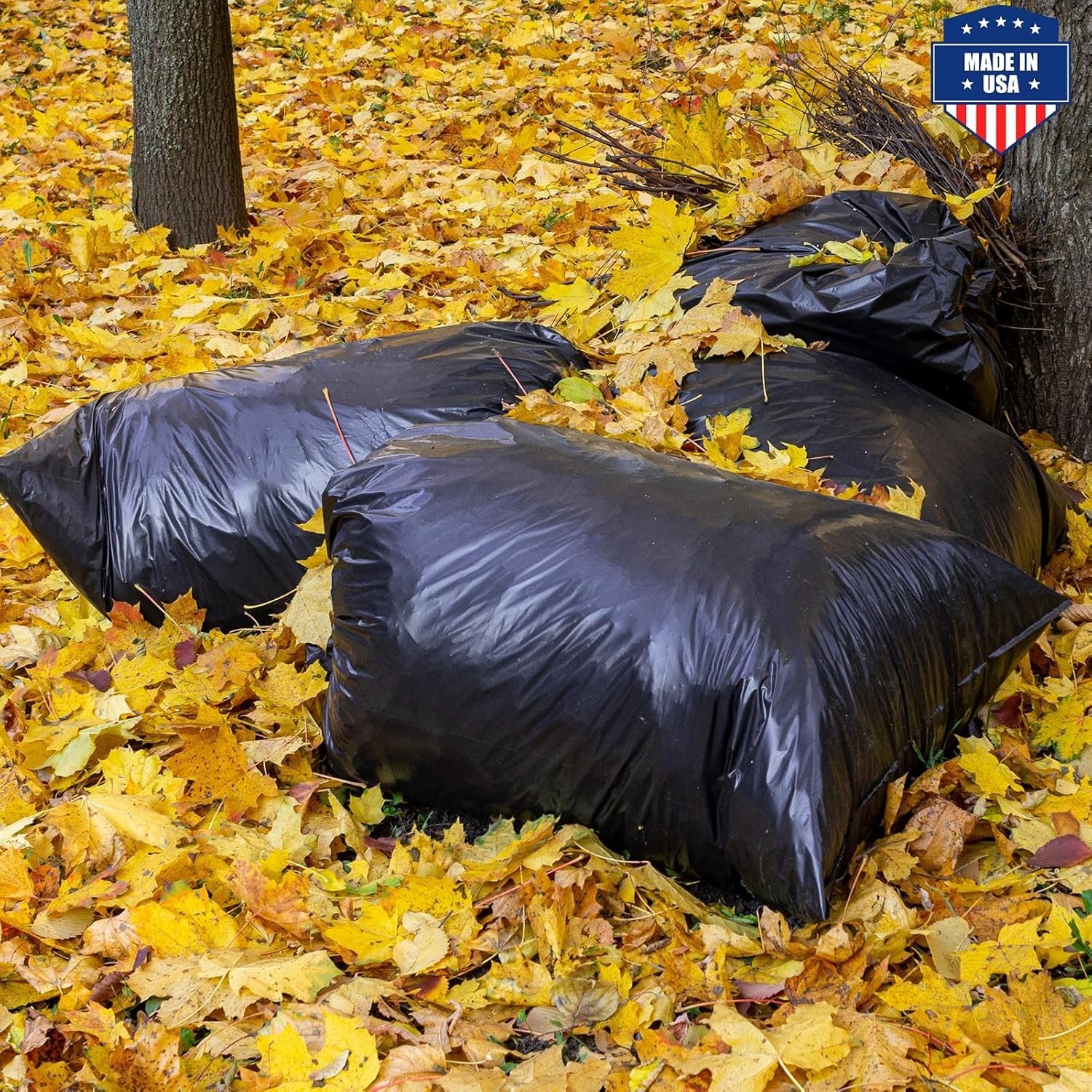 55-60 Gallon Black Trash Bags Extra Large Garbage Rubbish Bags 150bags 38 x 58″