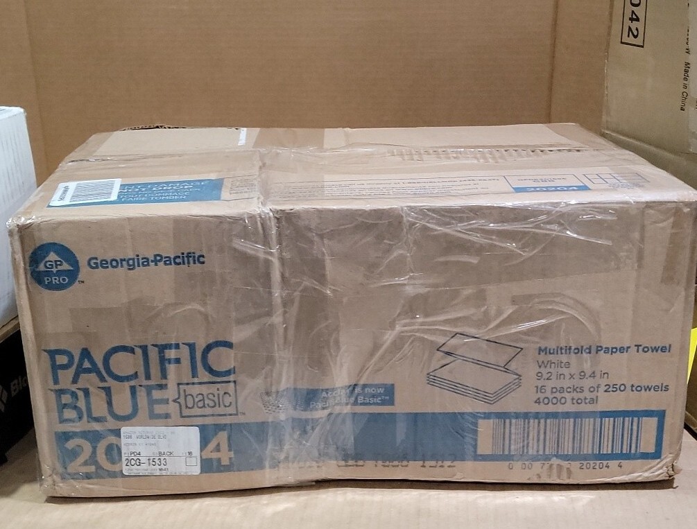 4000 Pacific Blue Basic Paper Towel Multi-Fold 9.2″ X 9.4″ Case of 16 Pks of 250