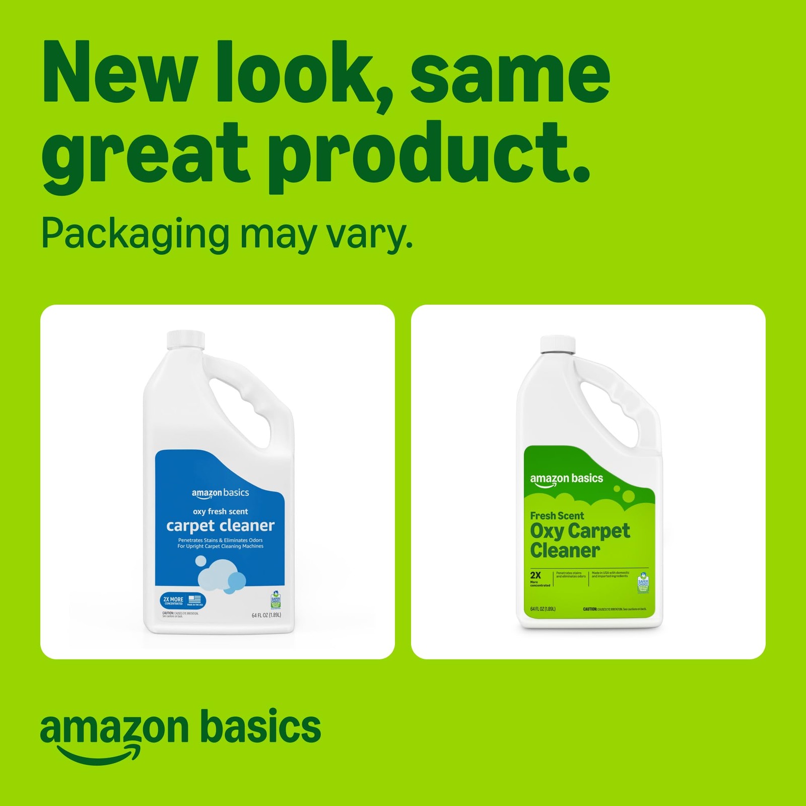 Amazon Basics Carpet Cleaner, Stain 64 Fl Oz (Pack of 1), Clear