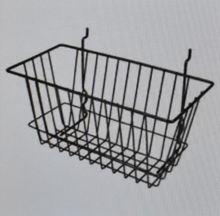 Econoco BSK17/B All Purpose Narrow Black Semi Gloss Finish Basket Pack Of 6