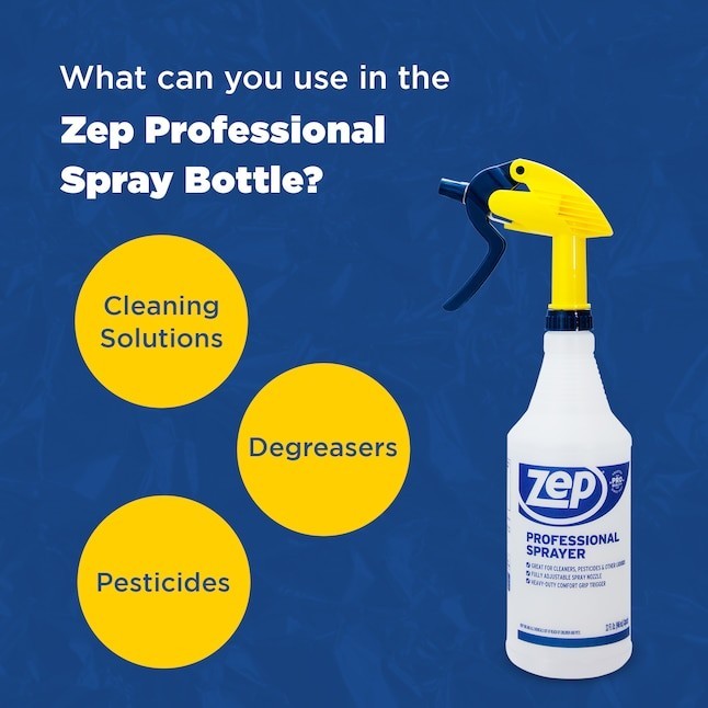 Zep Professional Cleaning Spray Bottle 32 oz Heavy Duty Adjustable Nozzle
