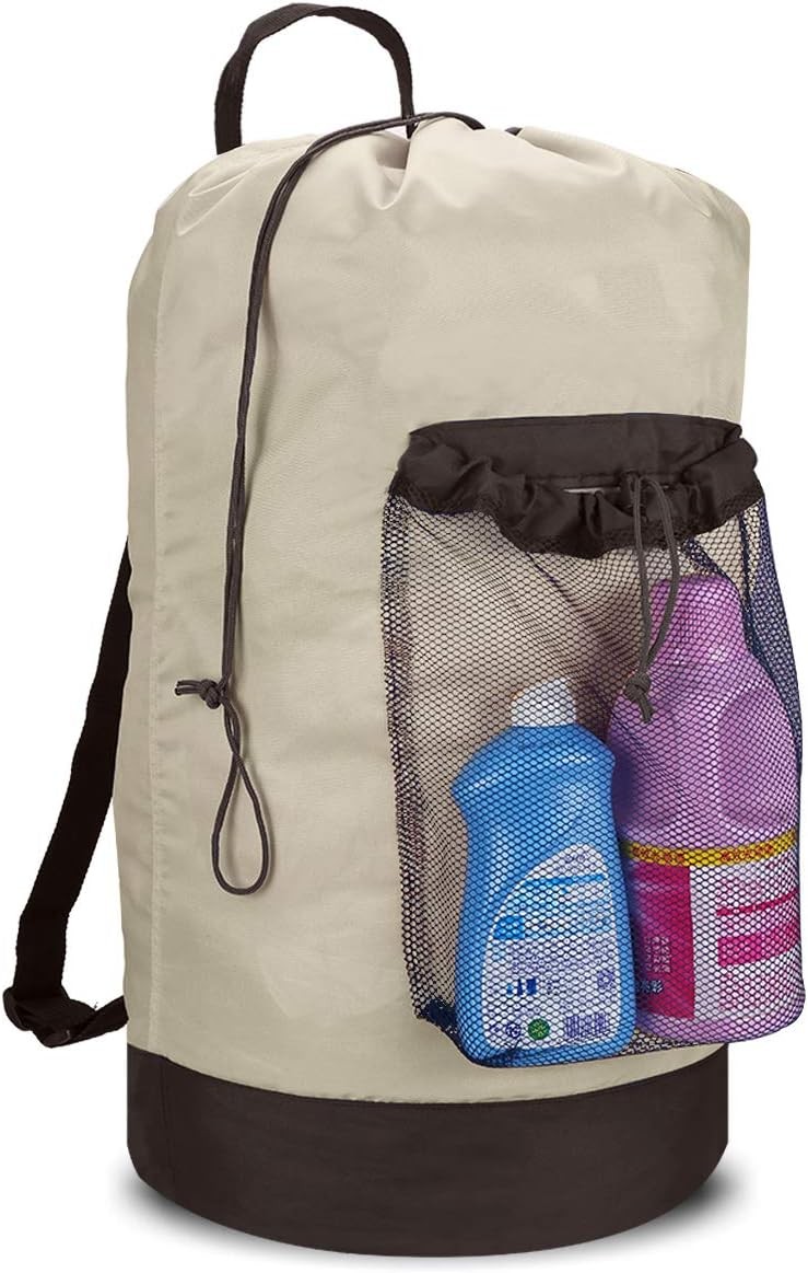 Backpack Laundry Bag 115L Large Hamper W/ Shoulder Straps Drawstring Closure