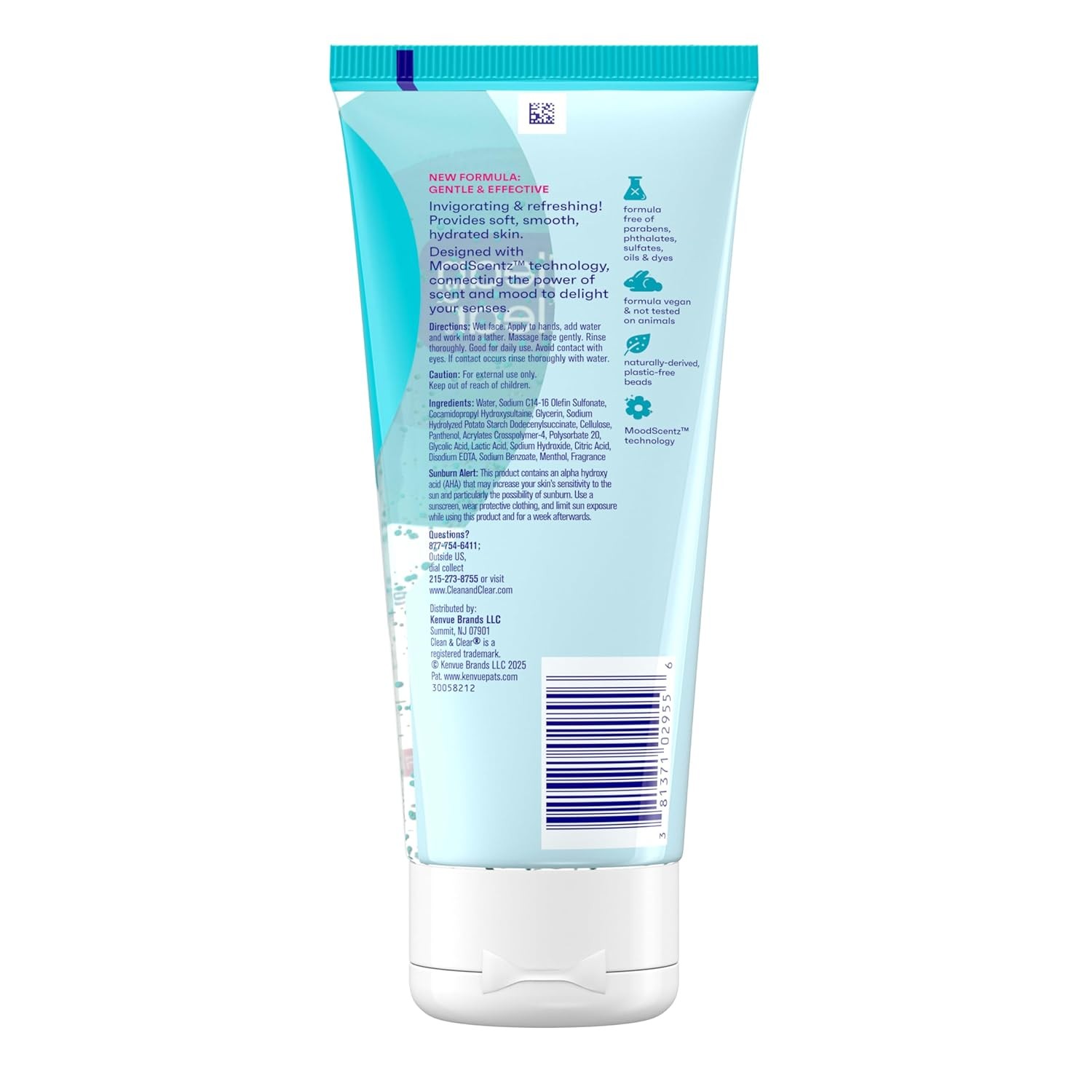 Gentle Exfoliating Facial Cleanser with Pro-Vitamin B5 – 7 Fl Oz Tube