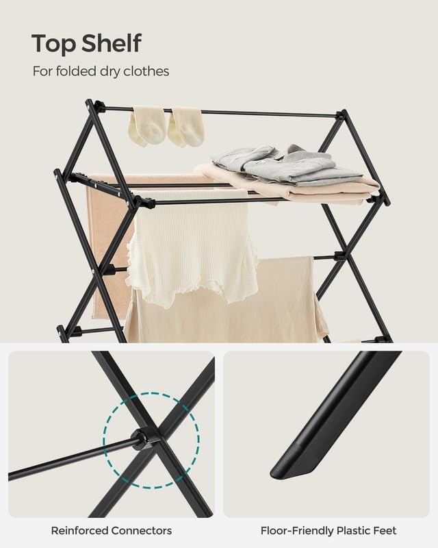 Foldable Clothes Drying Rack, Clothes Drying Rack, Steel Frame