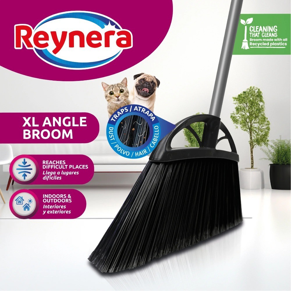 Extra Large Angle Broom 13 Inch Heavy Duty Sweeping Tool for Indoor Outdoor