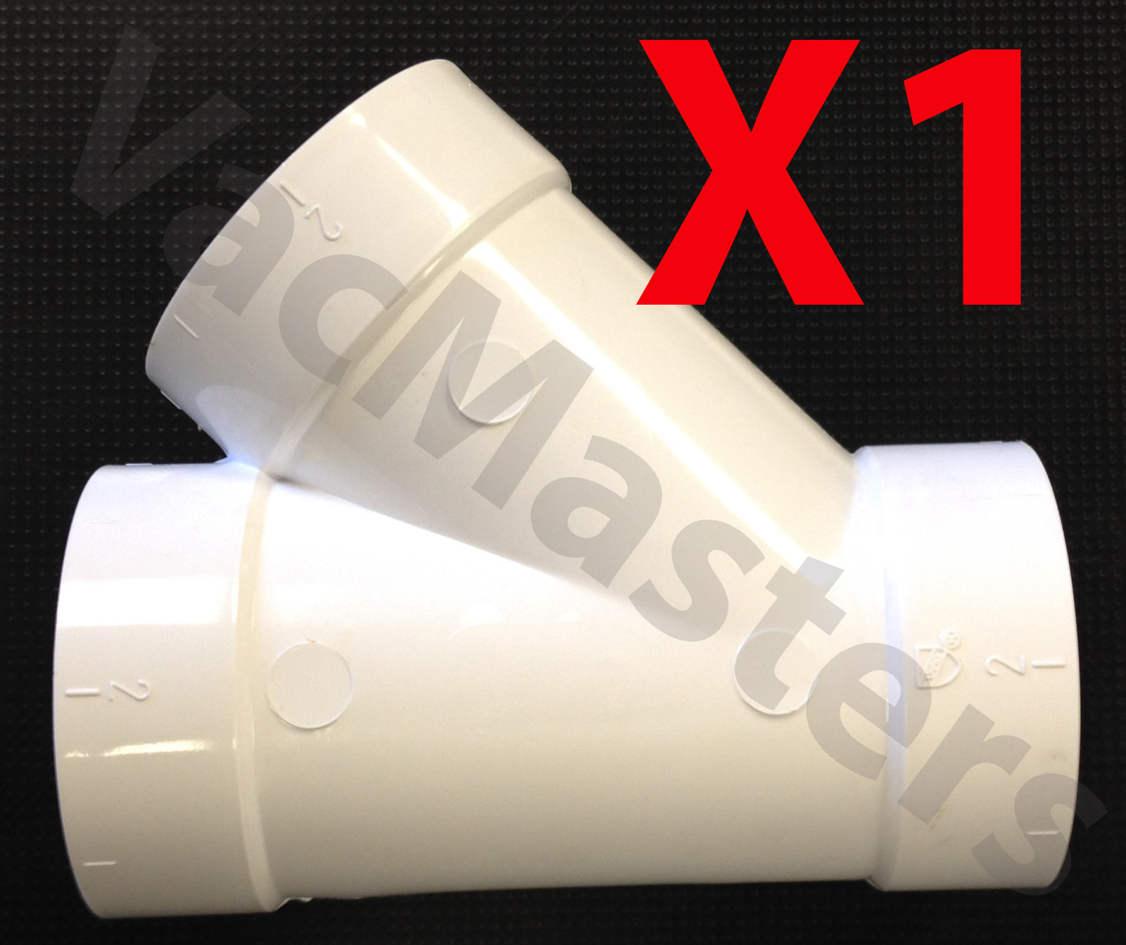 Central Vacuum 2″ PVC 45 degree “Y” fitting – Used for rough-in (qty 1)