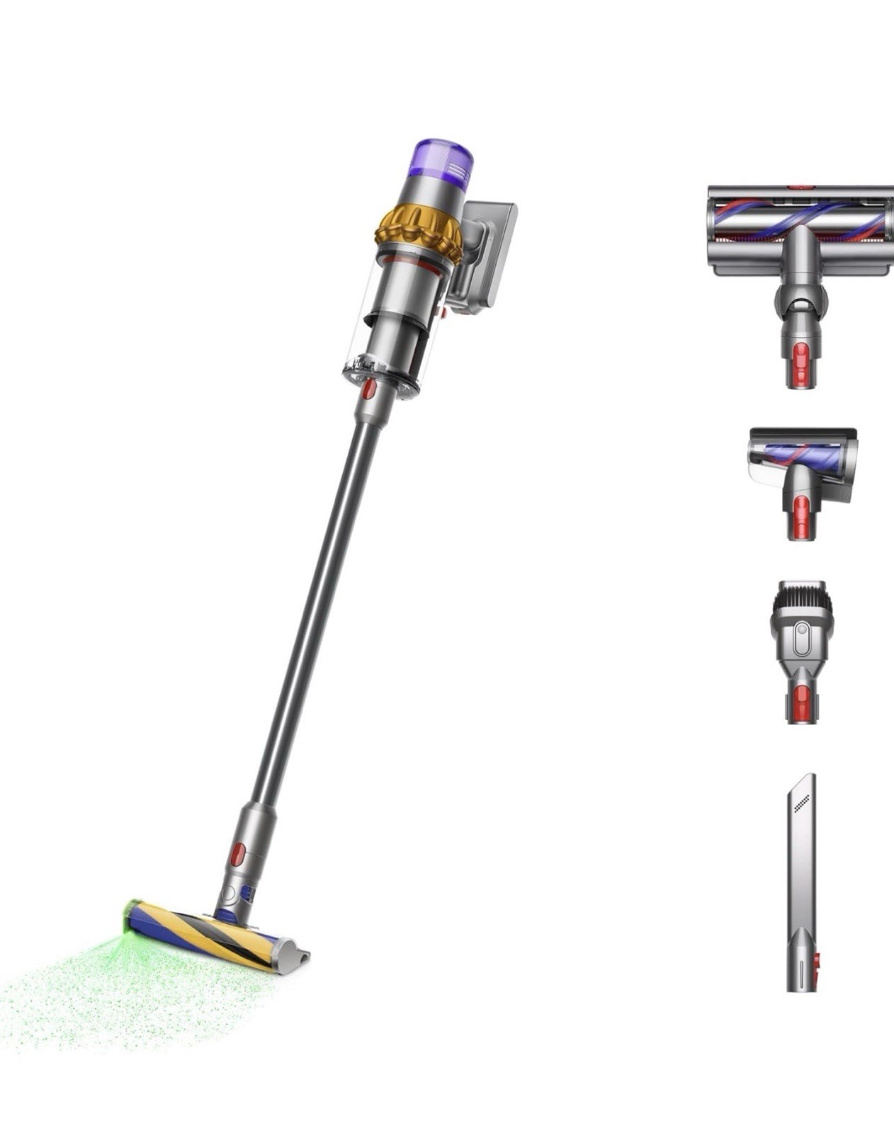 Dyson V15 Detect Cordless Stick Vacuum Cleaner – Yellow/Nickel (447261-01)