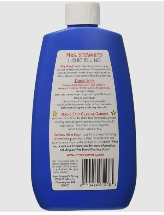 Mrs. Stewart’S Concentrated Liquid Bluing , 8 Ounce (1 Pack)