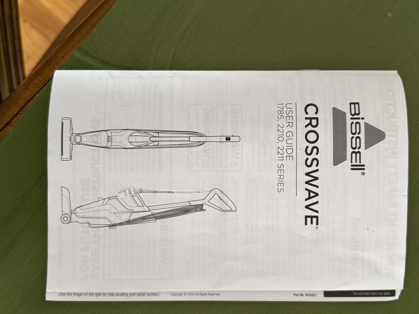 BISSELL CrossWave 1785P All-in-One Wet Dry Vaccum Cleaner.