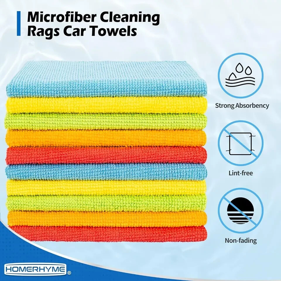 10-50 PCs Microfiber Cleaning Cloth Towel No-Scratch Rag Car Polishing Detailing