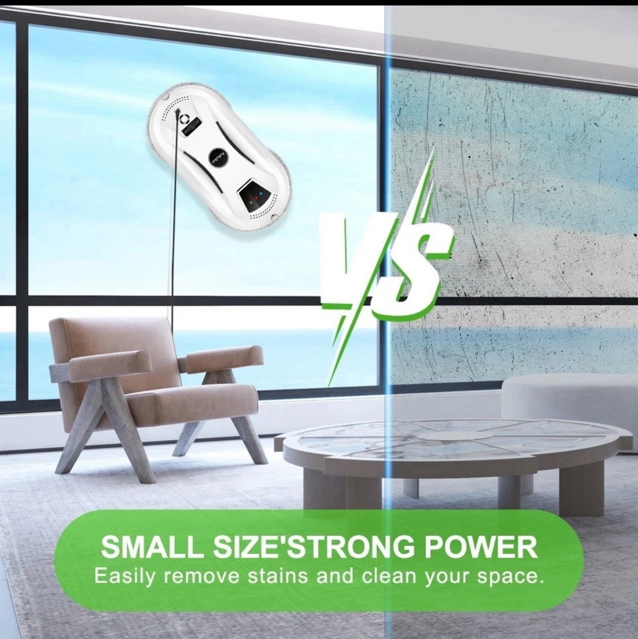 Smart Window Cleaning Robot, Remote Control Glass Cleaner, One-Button Operation