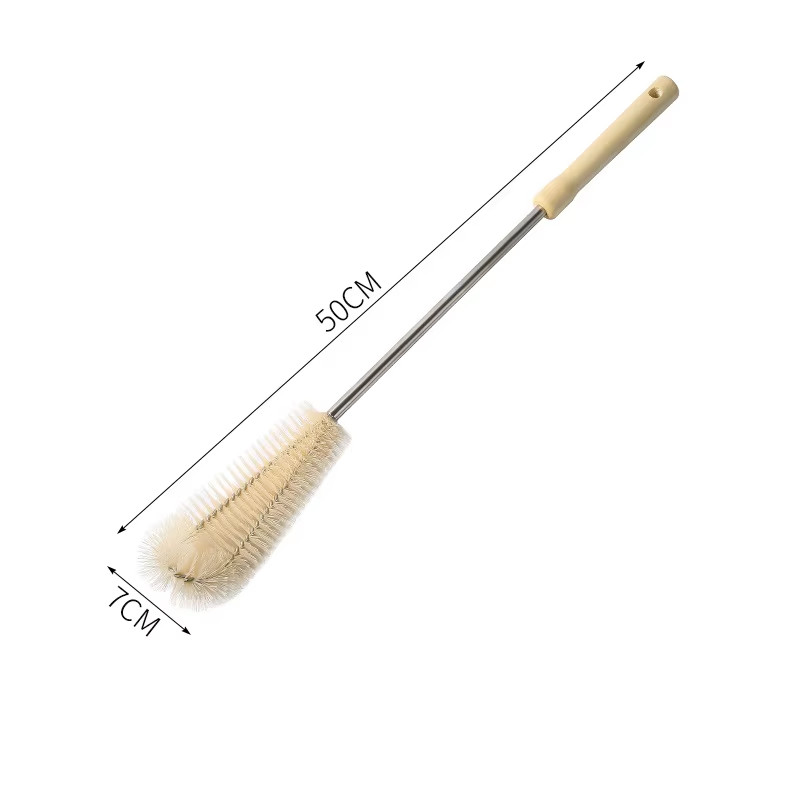 Cup Brush Cleaning Long Handle Wooden Handle Nylon Bristles Small Brush Cup Clea