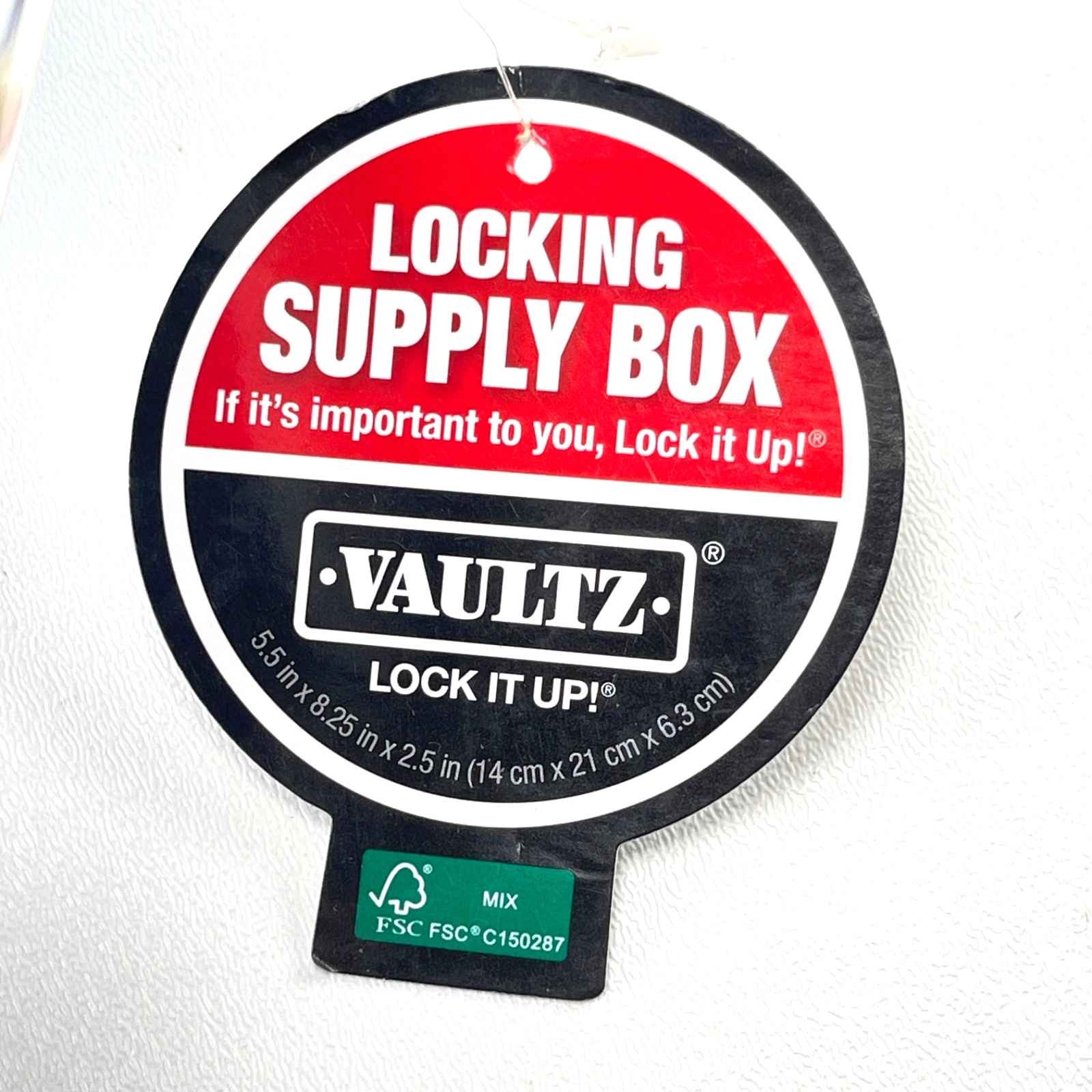 Vaultz Shark Lockbox w/Key Lock 8.25″x5.5″ Security Lock Box Pencil Case – New