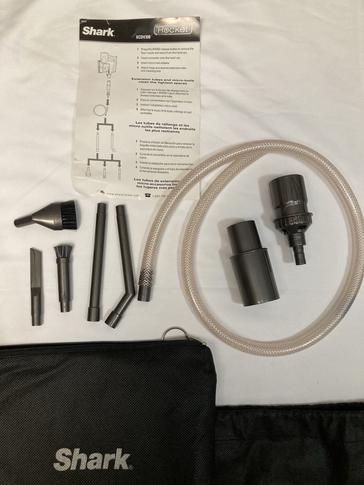 Shark Rocket Vacuum Attachments Lot Upholstery Car Detail Wall Mount True Pet