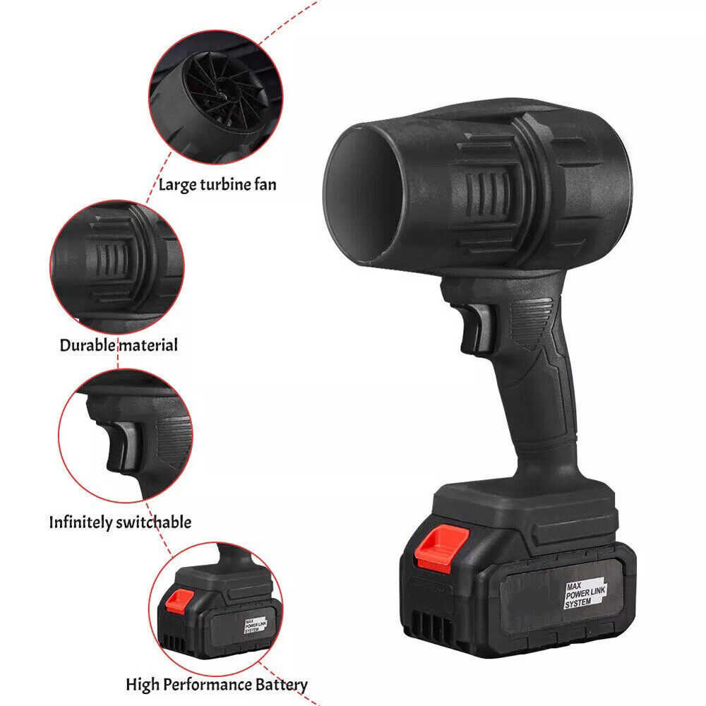 Turbo Jet Blower Cordless Super Power Mini Air Duster For Car Drying Cleaning US