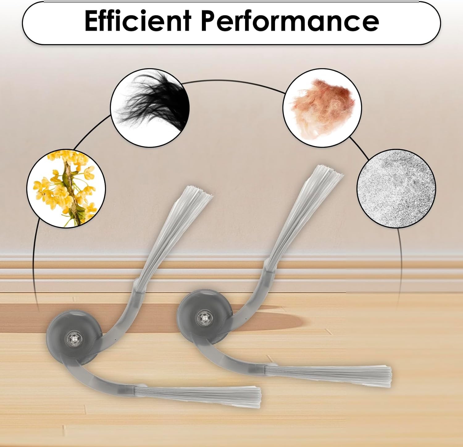 4 Pack QV 35A Replacement Side Brushes for Roborock QV 35A QV 35S Q10 S5 Q10 X5