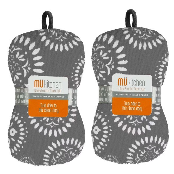 Scrub Sponge White/Gray – 2ct – Mu Kitchen