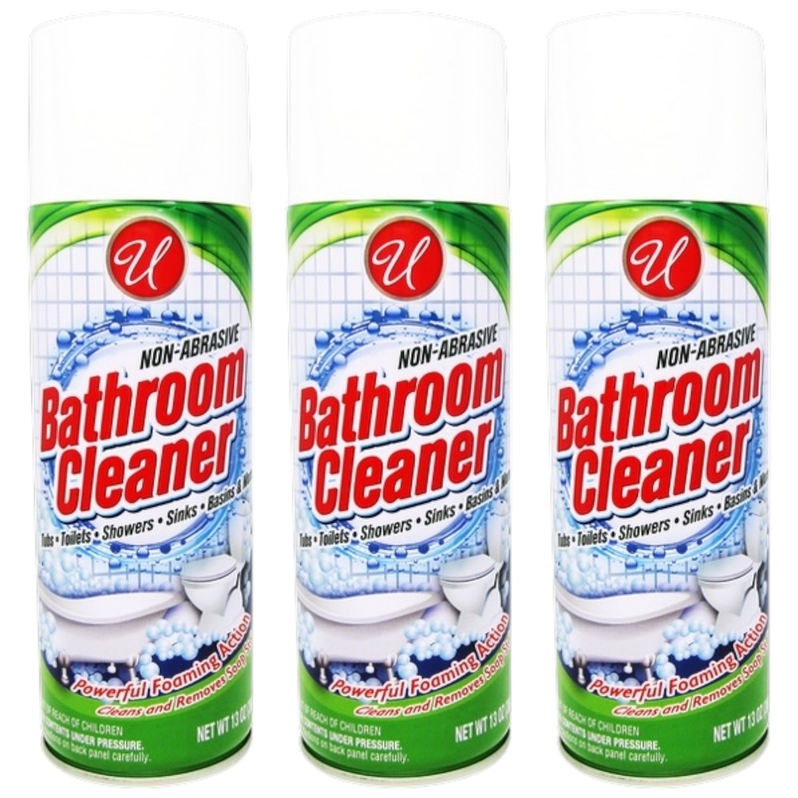 Non-Abrasive Foaming Bathroom Cleaner, 13oz. (Pack of 3)