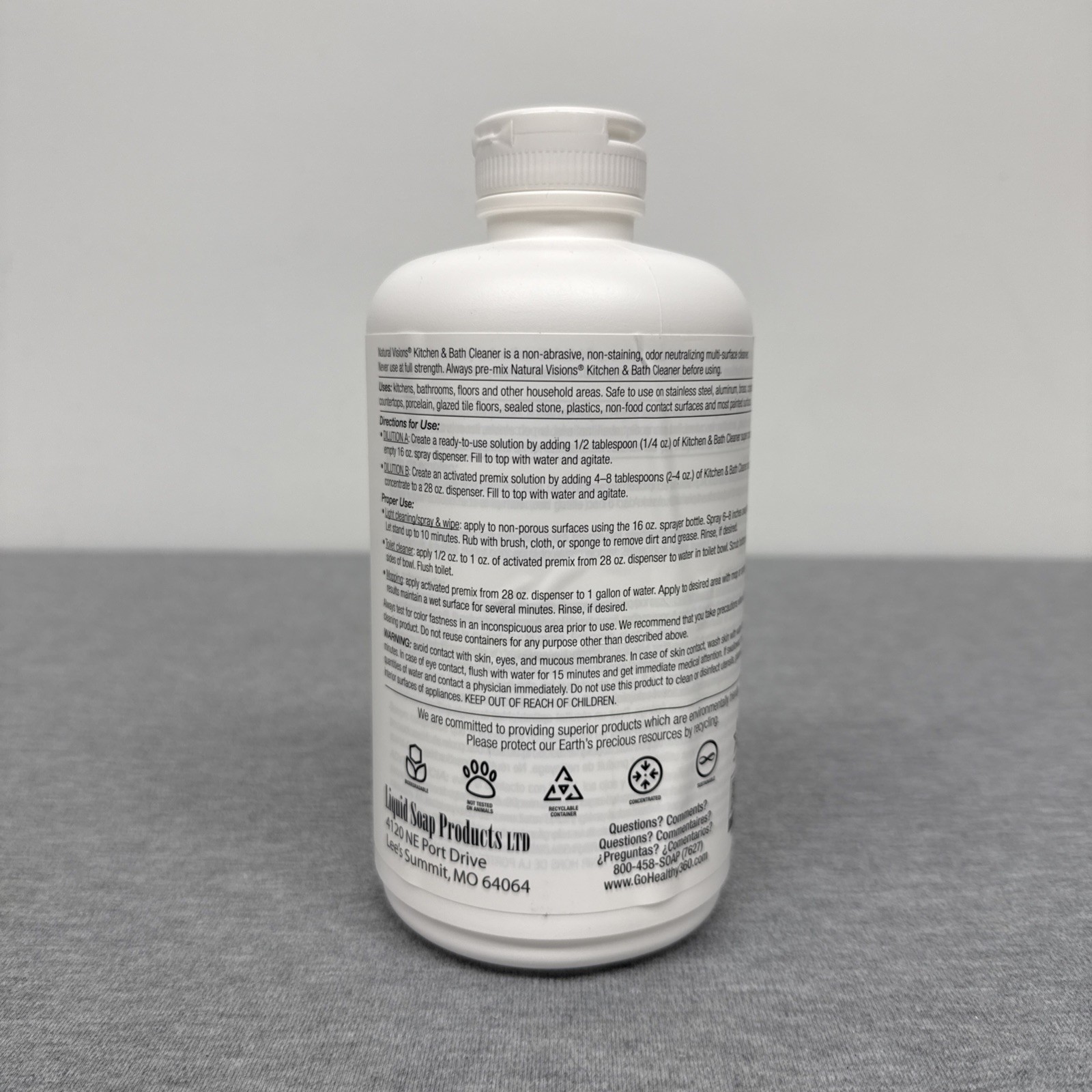 Natural Visions Kitchen & Bath Cleaner, Super Concentrate CITRUS 1L