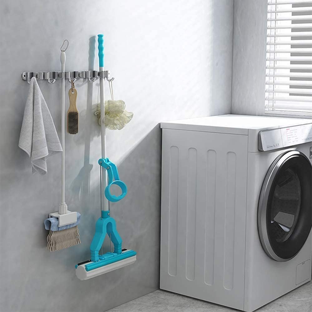 Broom Mop Holder Wall Mount Stainless Steel Tool Hanger Storage Organizer for.