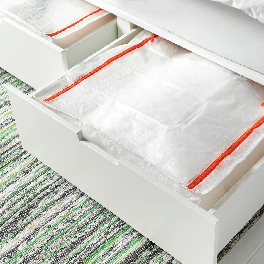 IKEA Zipper Storage Case Bag Clear -21 ¾ ” x 19 ¼ ” x 7 ½ ” Under Bed,1PC New