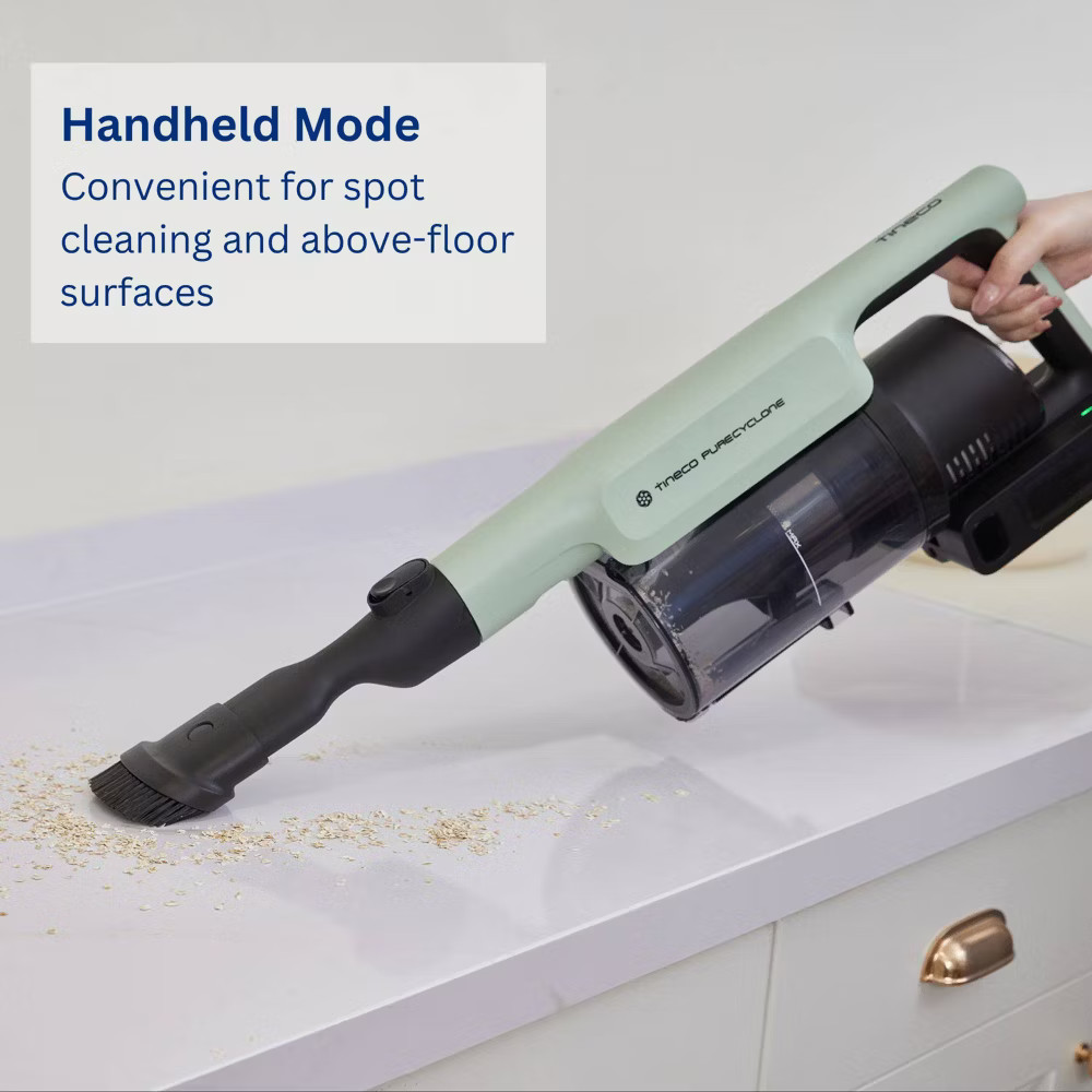 Tineco GO Pet Cordless Stick Vacuum with ZeroTangle Brush Technology Seafoam
