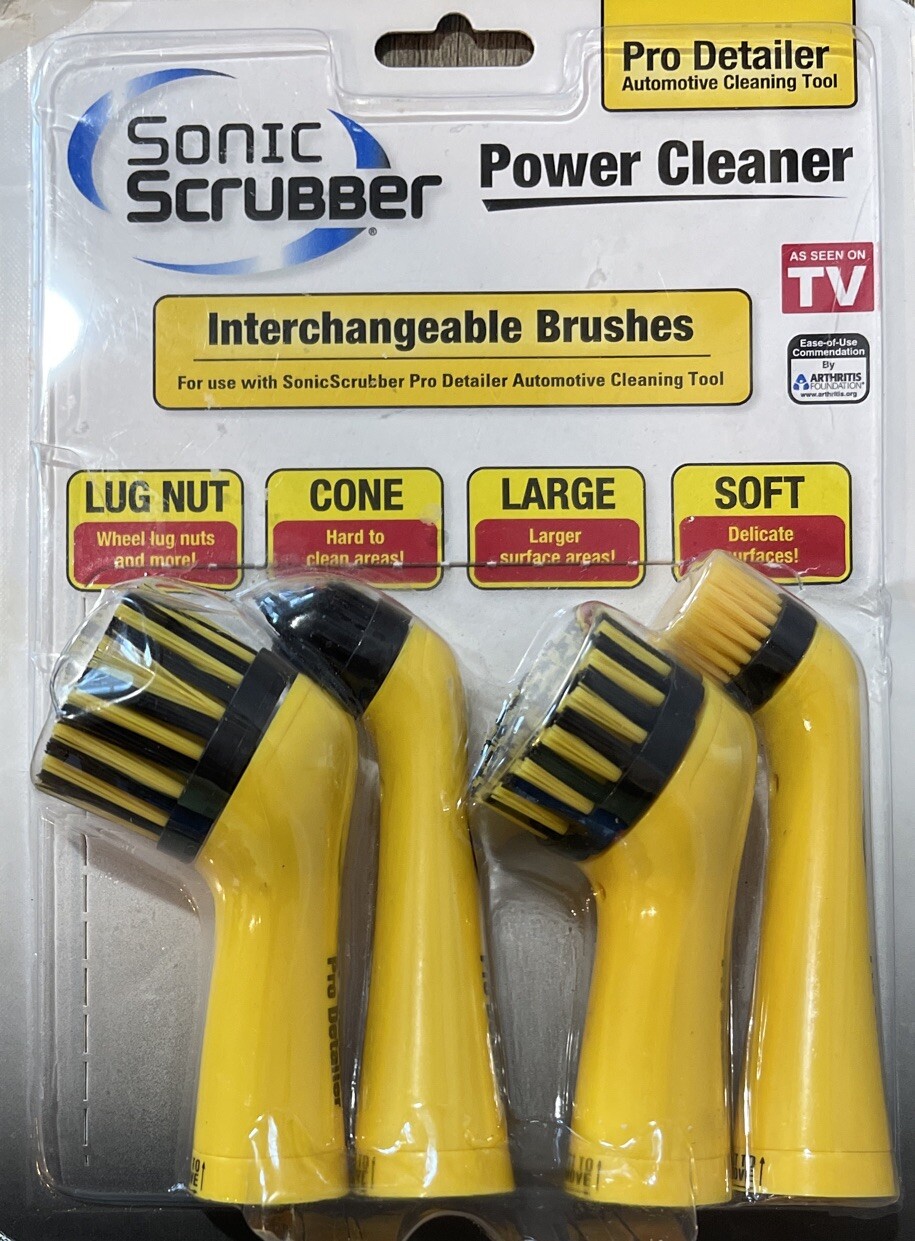 NEW Sonic Scrubber Brushes Pro Detailer Power Cleaner Detailing Cars Bikes Boats