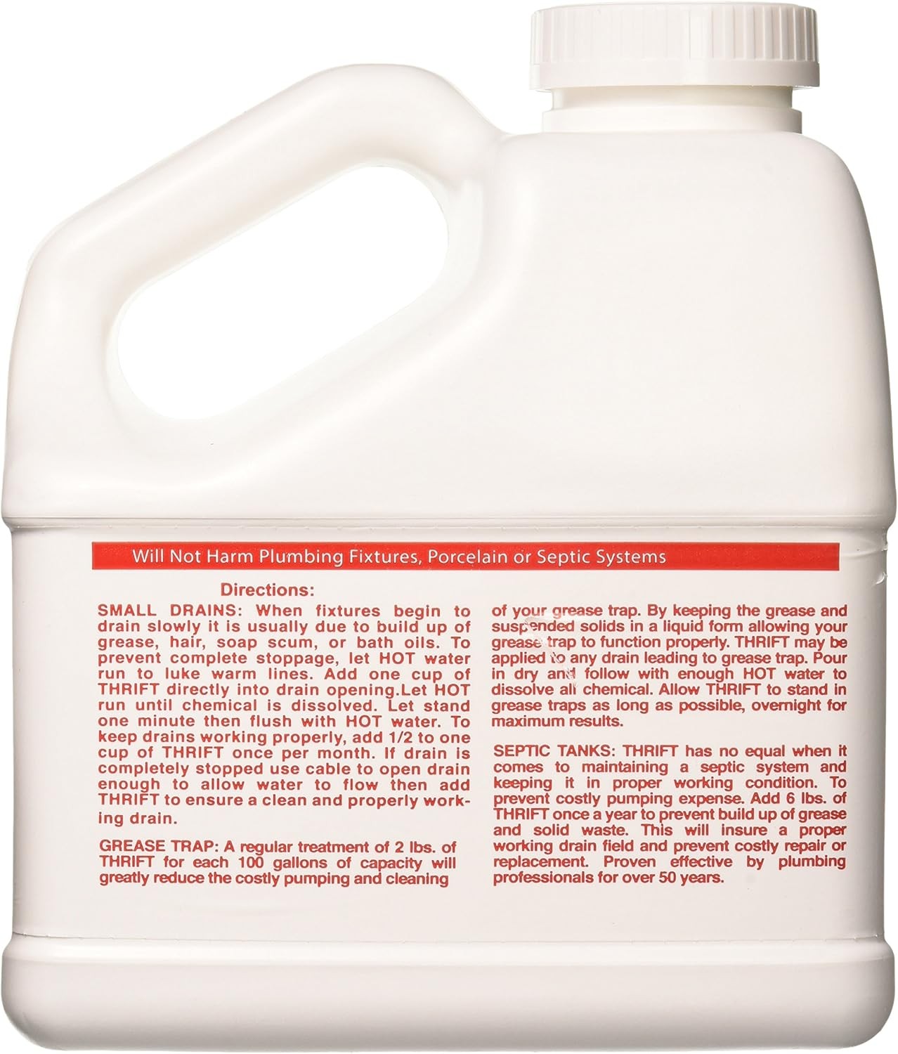 FBA_T-600 Alkaline Based 6 lb. Granular Drain Cleaner White