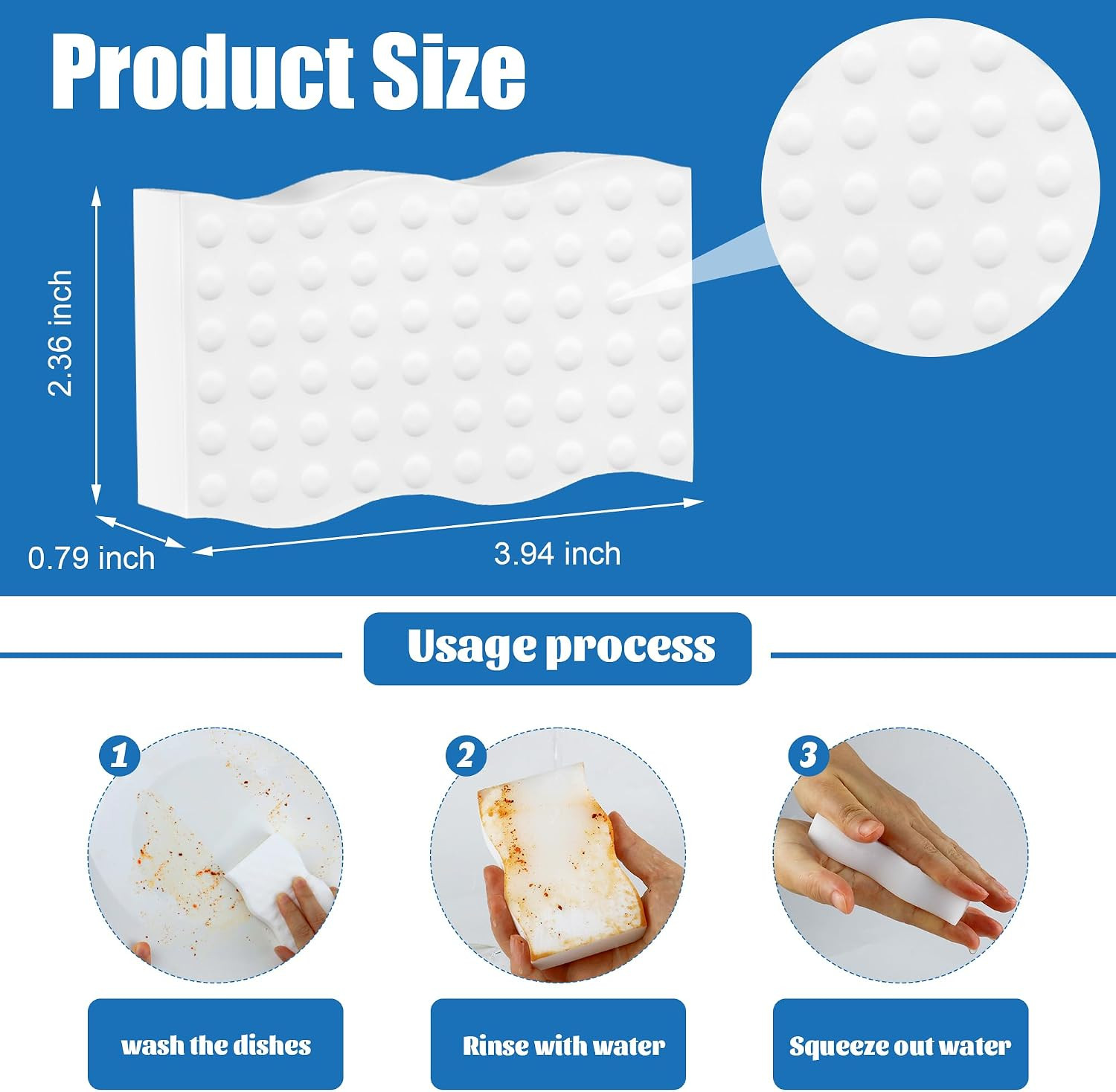 20 Pack Magic Sponges Cleaning Eraser, 2X Density Melamine Sponges | Cleaning Pa