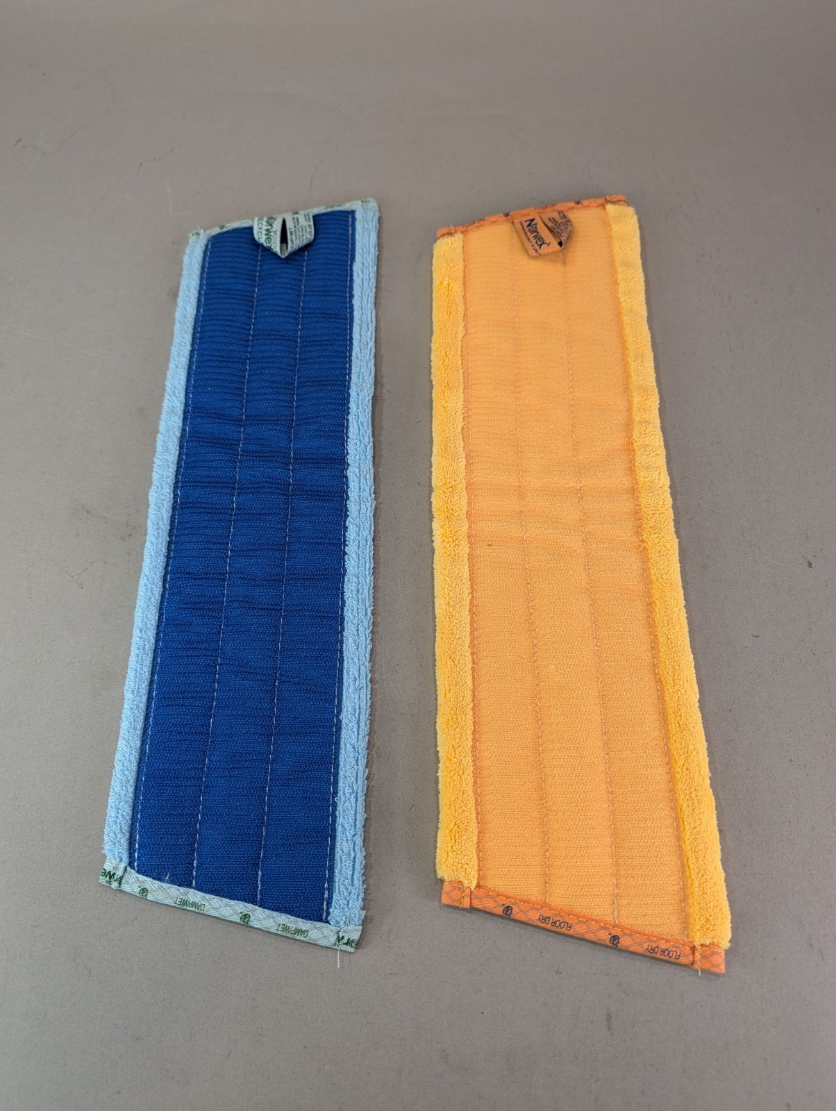 Norwex Floor Mop Heads (2) Large Yellow and Blue Dry & Wet