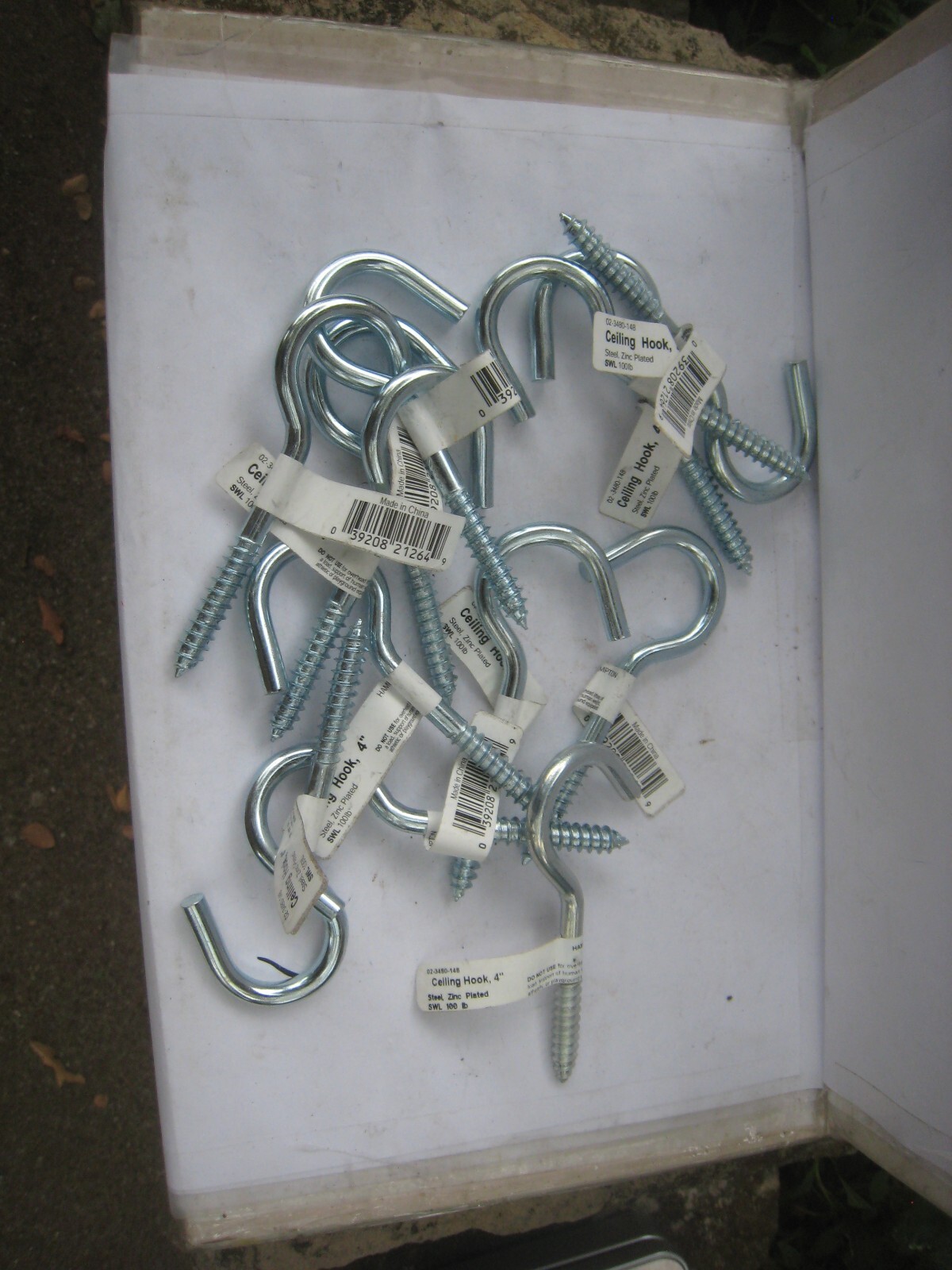 13 yes 13 HOOKS CEILING.248″X4″ by HAMPTON MfrPartNo 02-3480-148