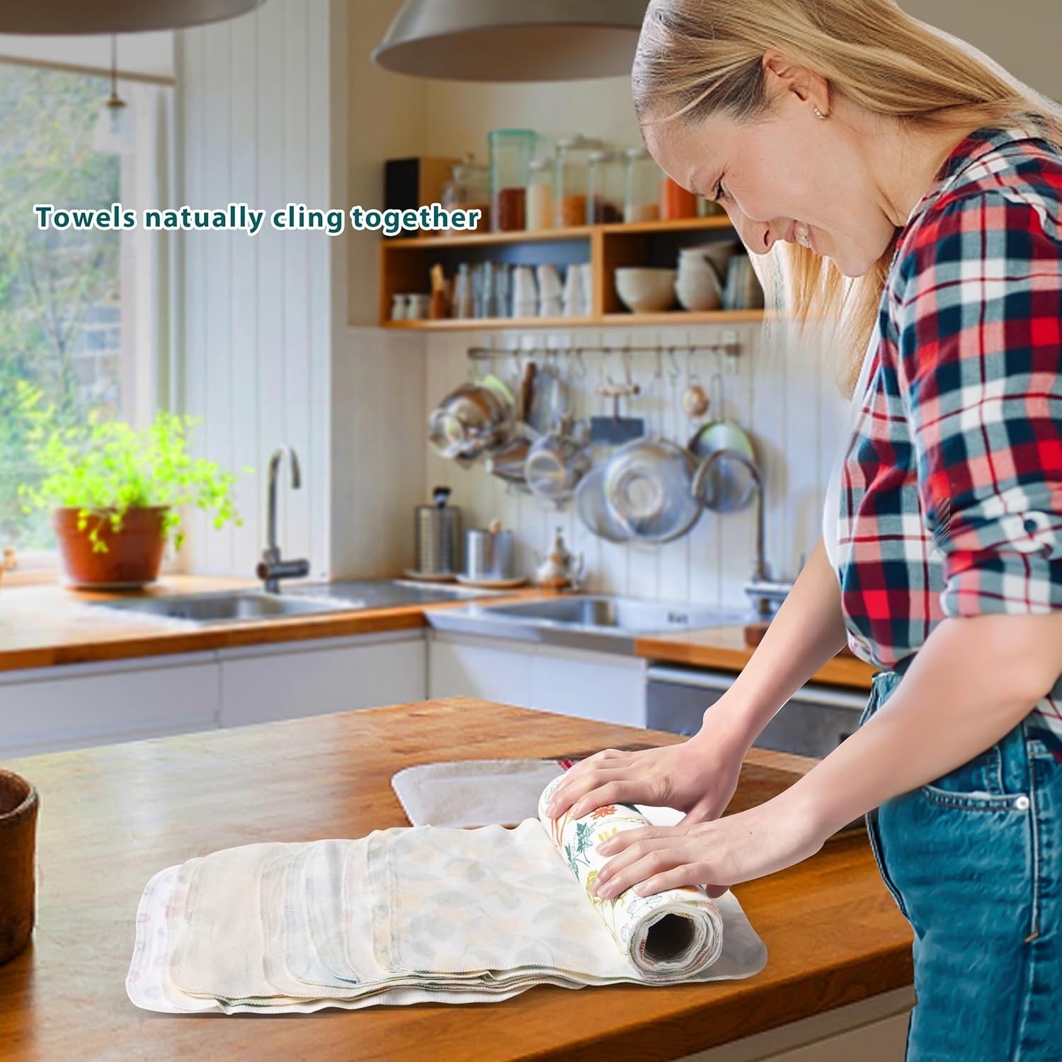 Multi-Purpose Cotton Flannel Towels – 12 Pack with Fun Prints for Every Kitchen