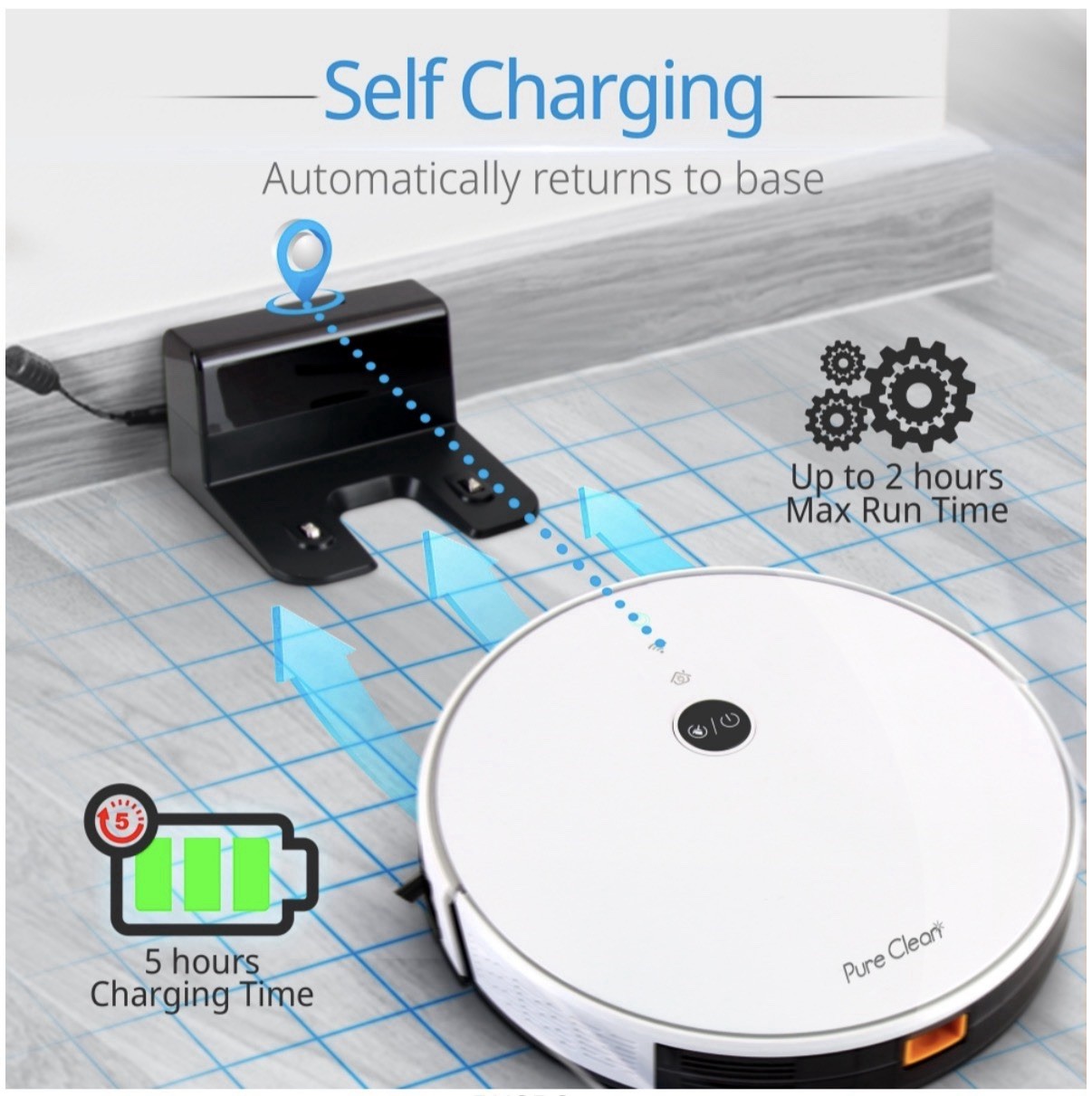 Smart Robot Vacuum – Digital Robot Cleaning Vacuum with WiFi App and Wireless