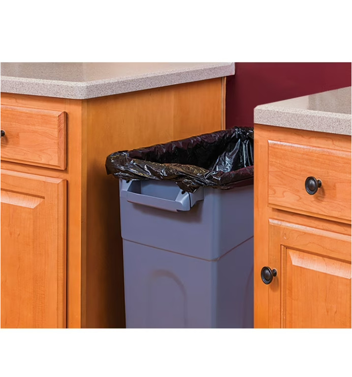 Hyper Tough 23 Gallon Heavy Duty Plastic Highboy Garbage Container, Black,1 Each