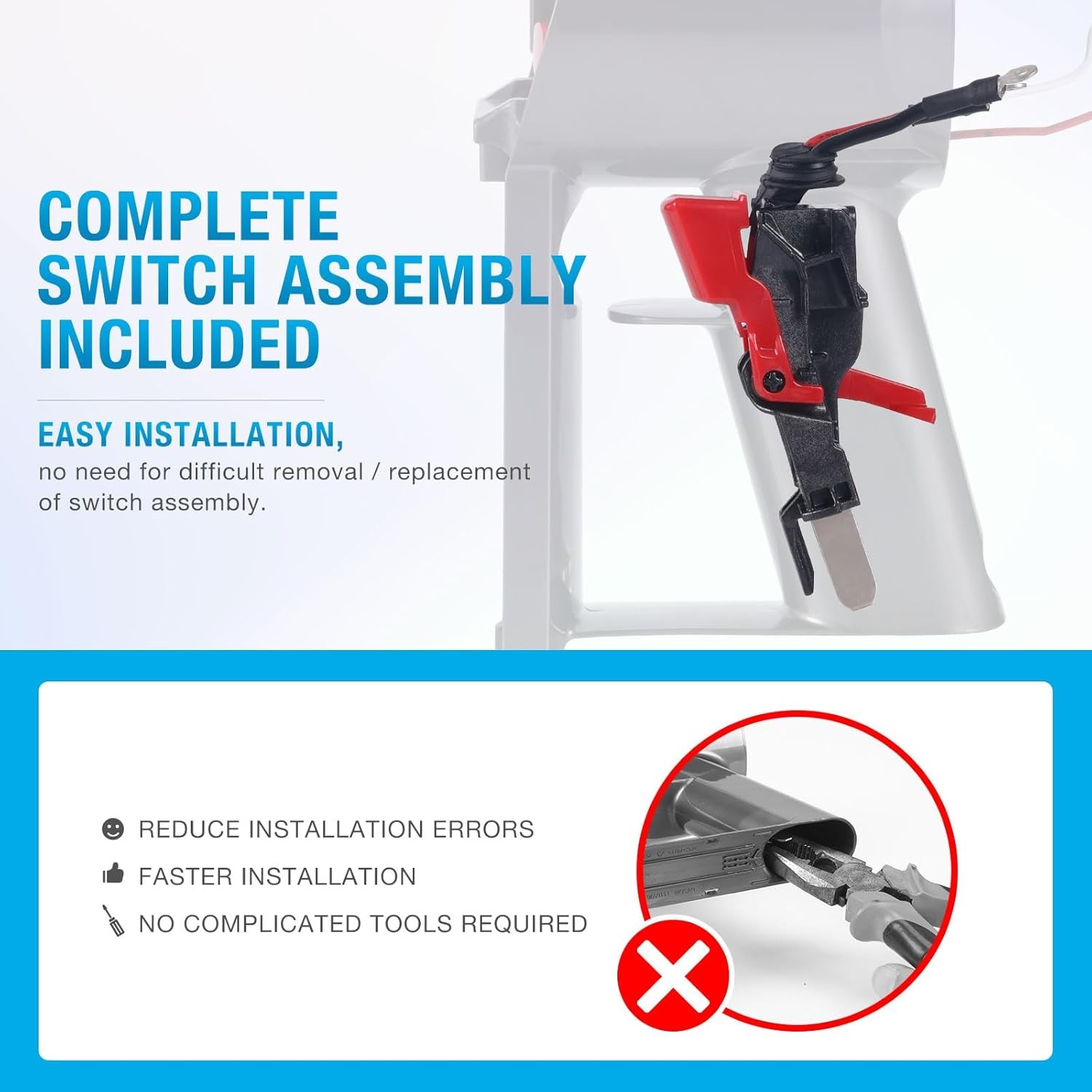 Main Body Assembly Housing #967812-01 for Dyson V8 SV10 Built-in Trigger Switch