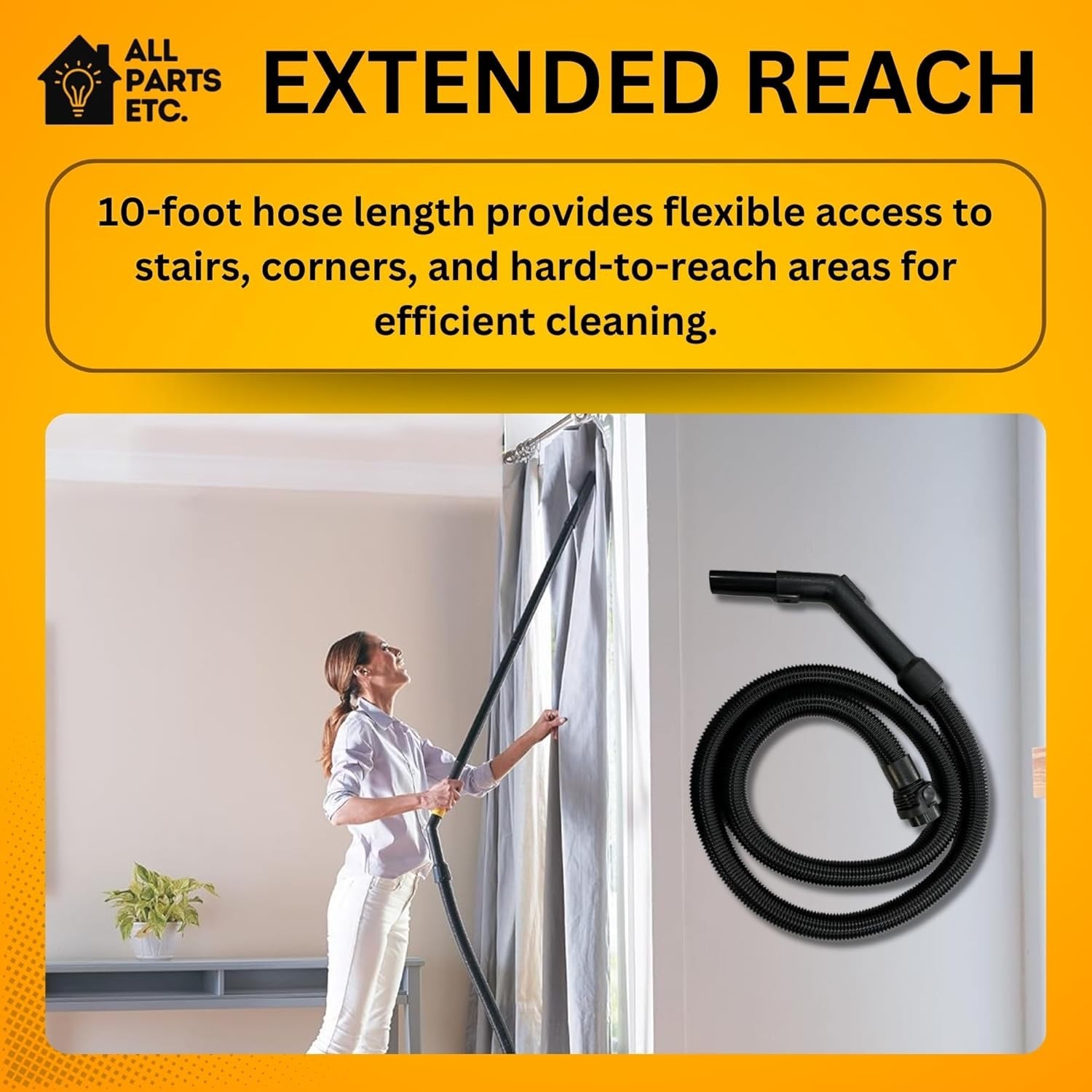 ALL PARTS ETC. Replacement Hose Compatible with Eureka Mighty Mite Canister Vacu