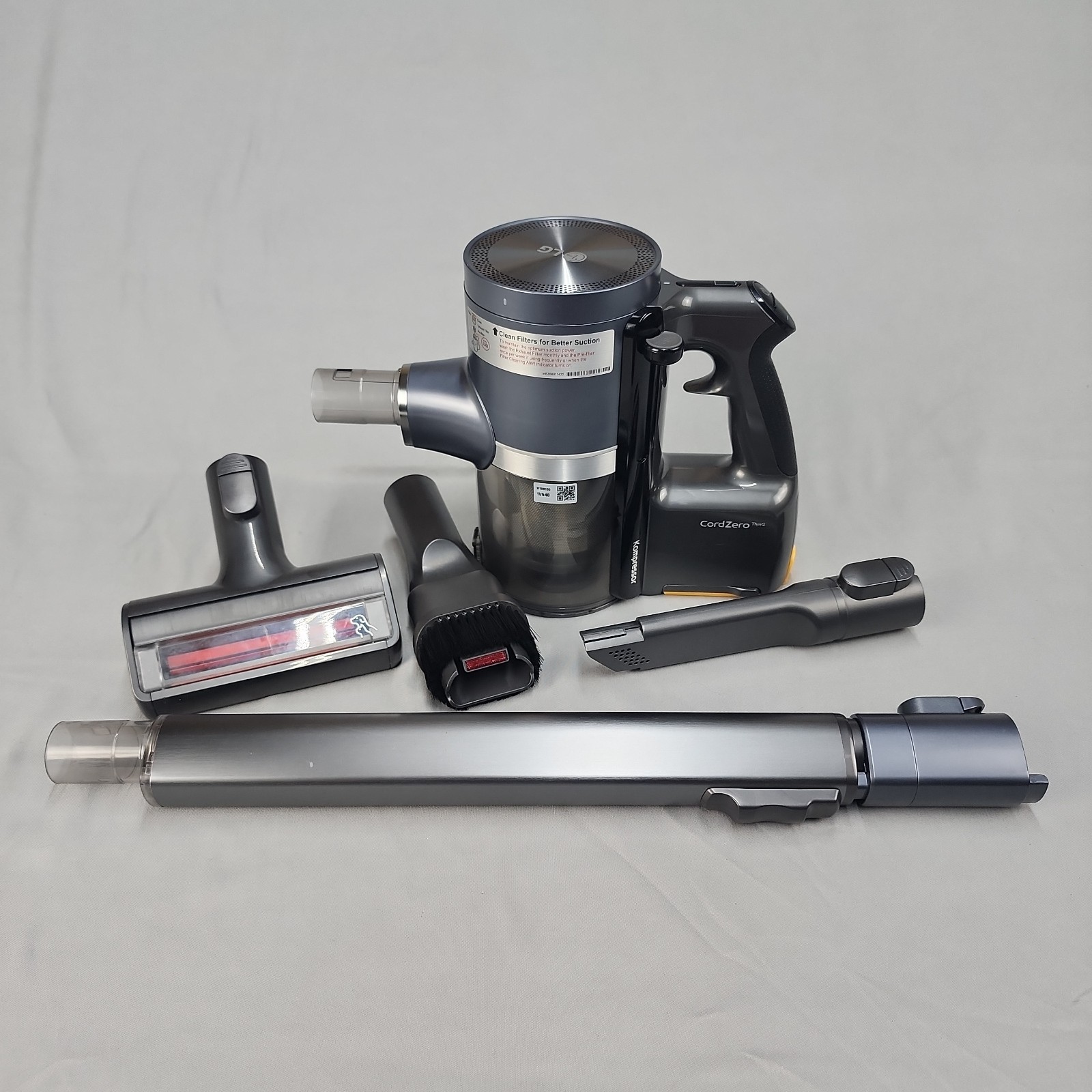 LG CordZero A9 A937KGMS Vacuum Motor Body Battery, Telescopic Wand & Attachments