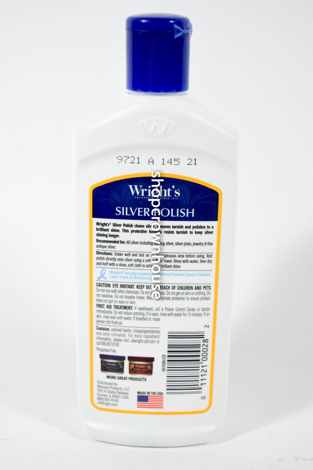 1 Wright’s Silver Polish Anti-Tarnish 7oz Cleans Polishes Long Term Protection