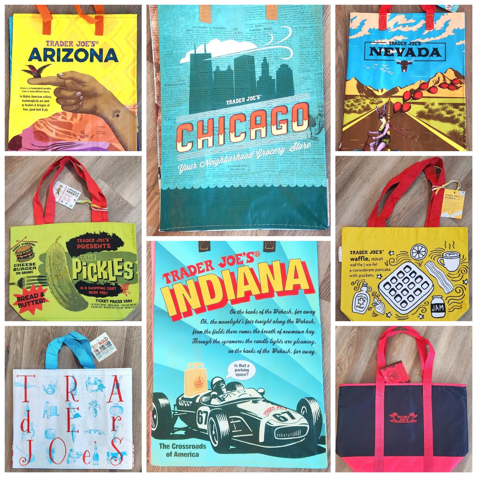 TRADER JOE’S REGIONAL TOTE BAG REUSABLE FREE SHIPPING *Choose Your Style*