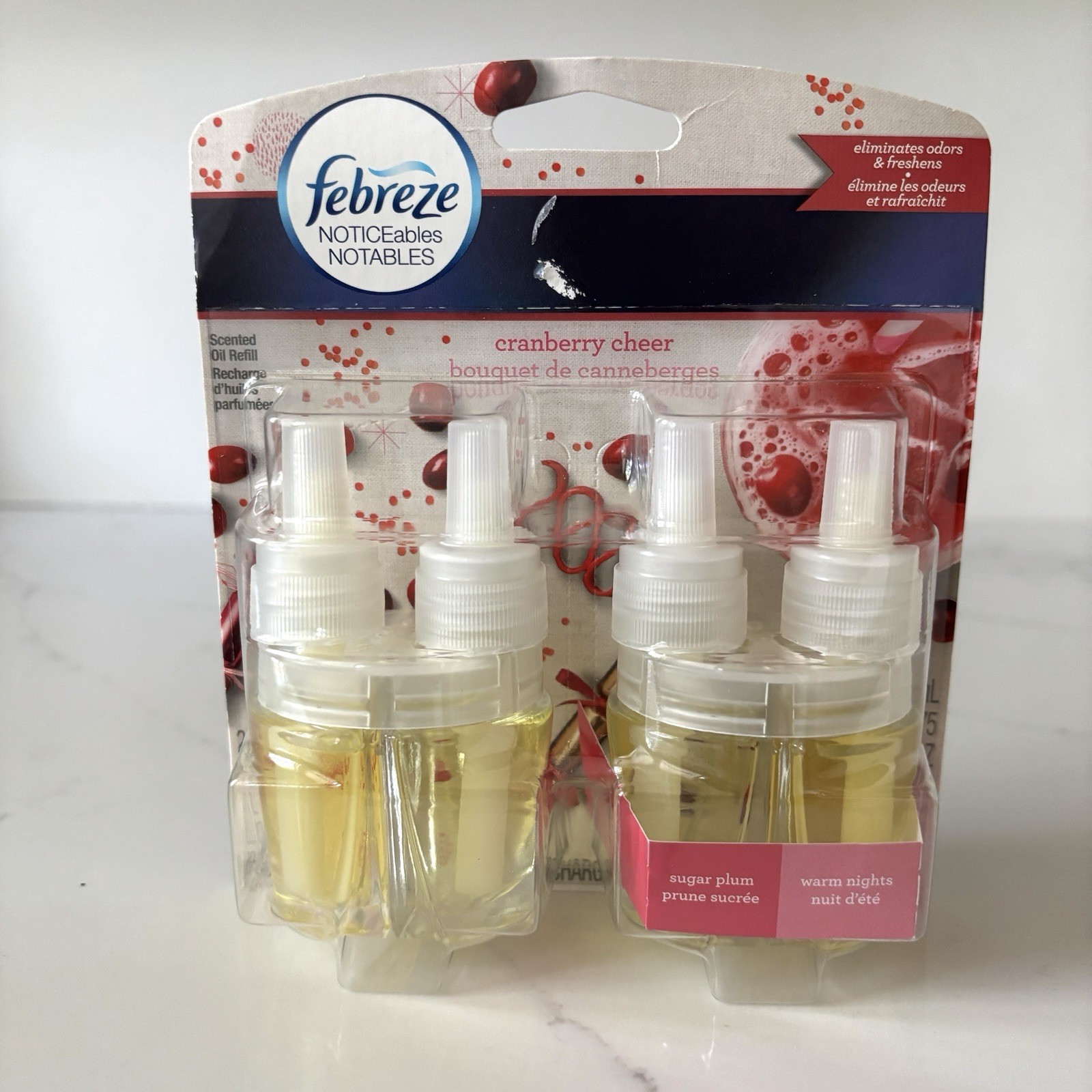 RARE Febreze NOTICEables Scented Oil Refill Cranberry Cheer for use with SY-982