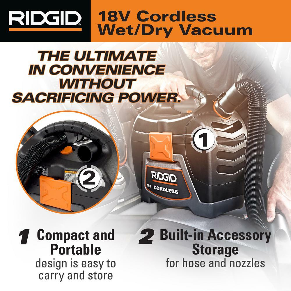 Cordless Wet Dry Vac Handheld Light Weight Portable 3 Gal. 18-Volt Home Shop NEW