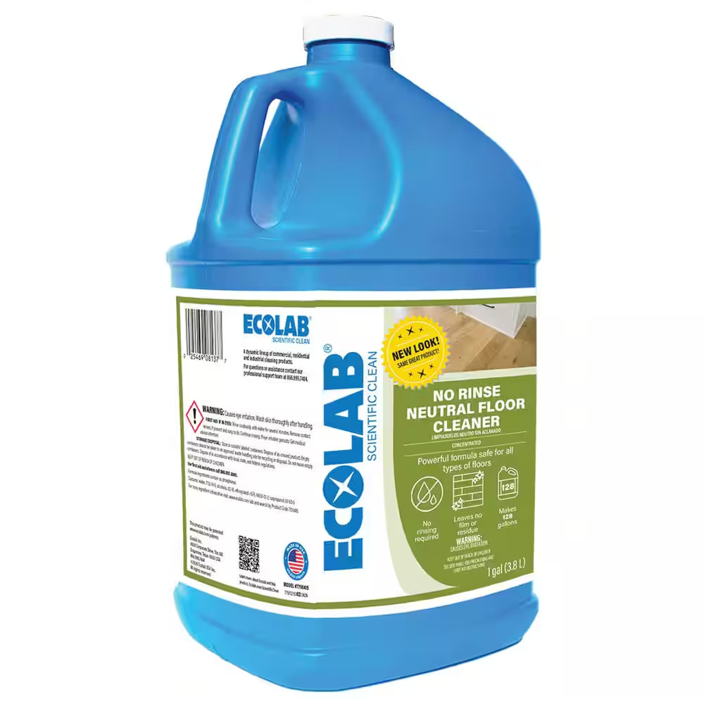 1 Gal. No Rinse Neutral Floor Concentrate Cleaner, Residue Free Formula for Tile