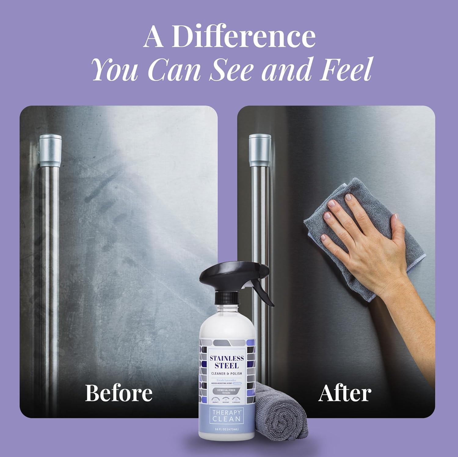 Therapy Stainless Steel Cleaner Polish Lavender Spray
