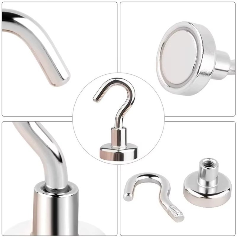 10 Pack Dia Strong Magnetic Hook Hanger N52 Neodymium Clamping Magnet Hooks USA